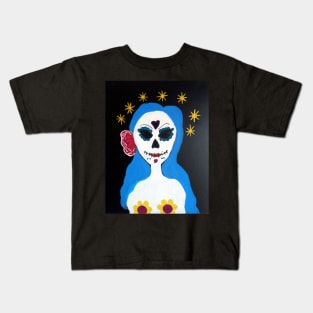 Cosmic Sugar Skull Girl Kids T-Shirt